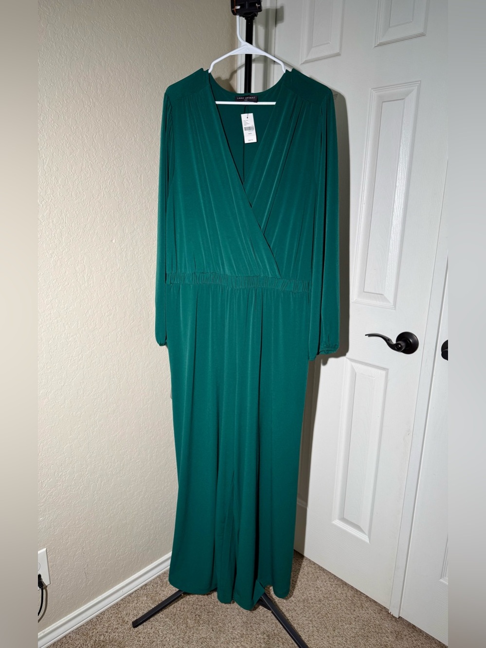 Lane Bryant Green Surplice Long Sleeve Wide Leg Jumpsuit - NWT - Picture 11 of 11